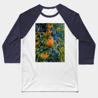 Orange flowers Baseball T-Shirt